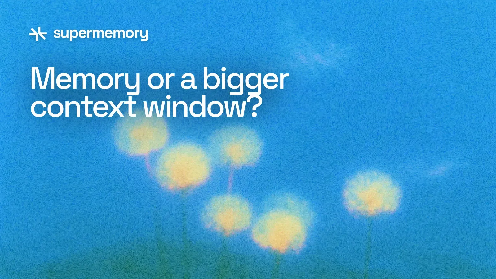 Memory or a bigger context window?