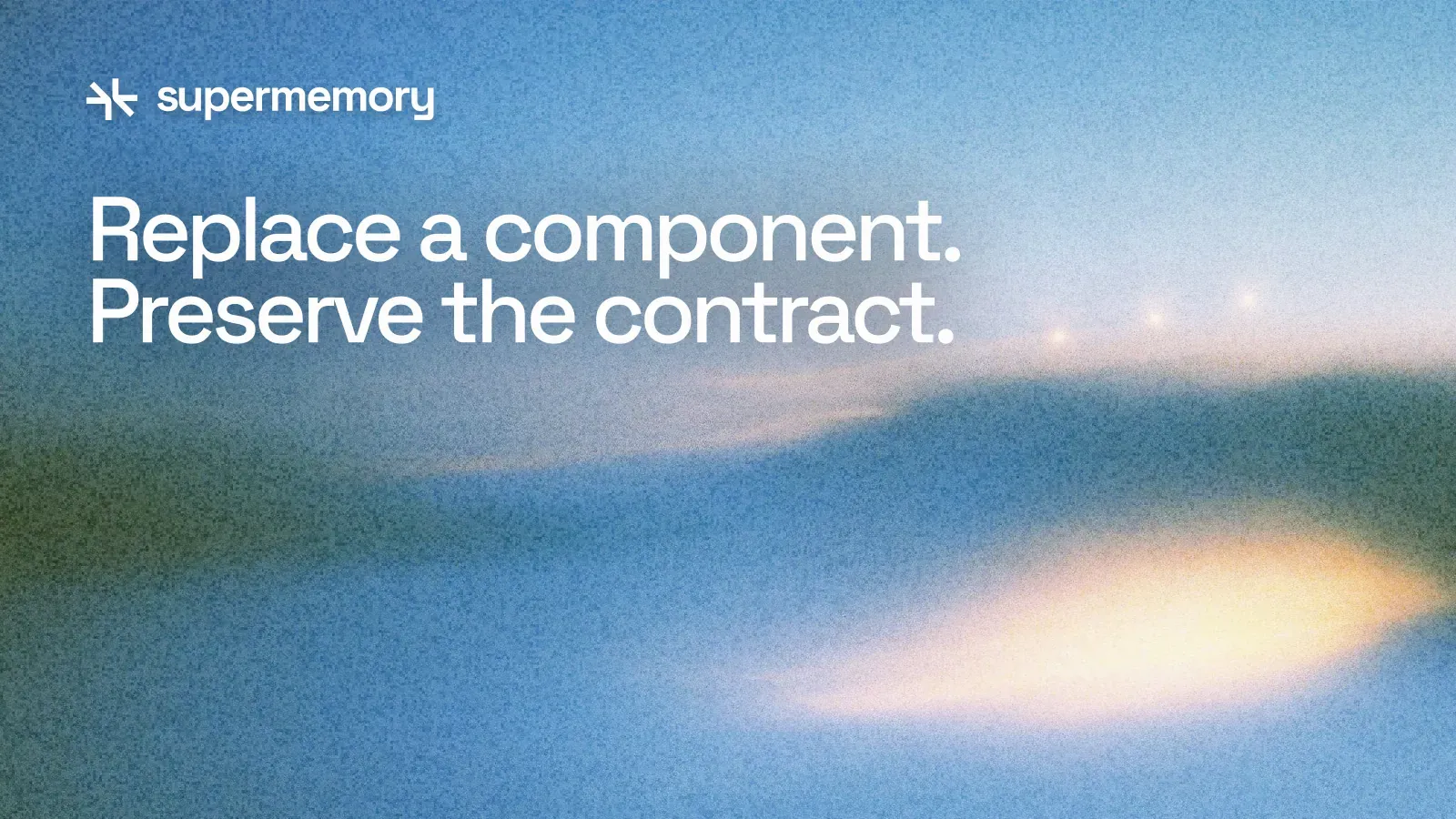 Replace One Memory Component Without Losing the Contract
