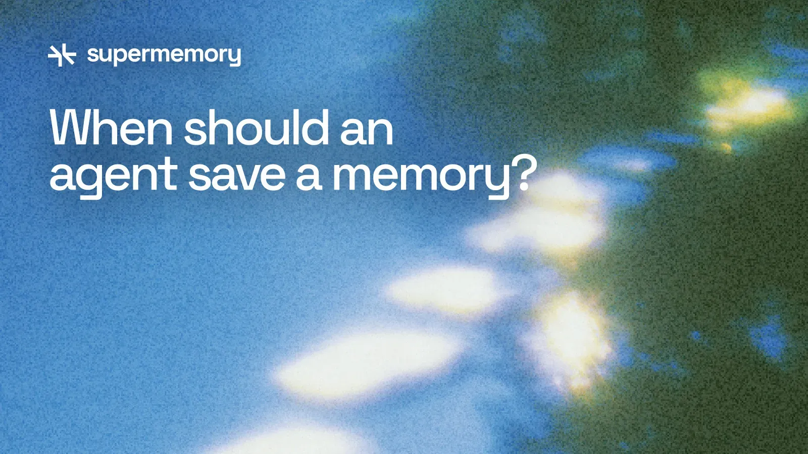 When Should an Agent Save a Memory? Design the Write Policy