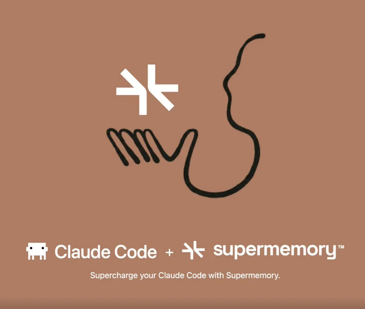 Cover graphic pairing the Claude Code and Supermemory logos: "Supercharge your Claude Code with Supermemory."